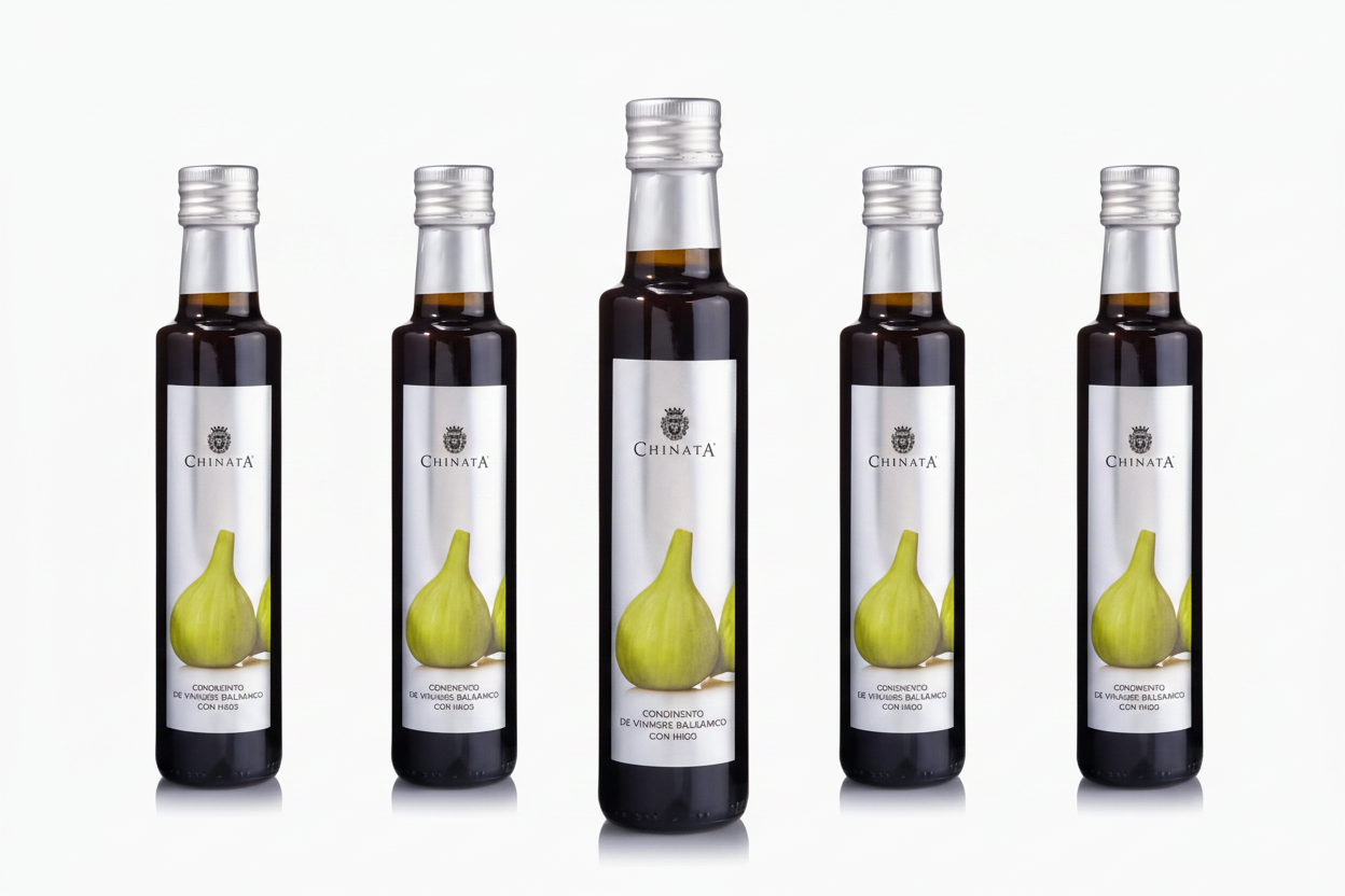 Lot de 5 bouteilles de vinaigre balsamique à la figue
