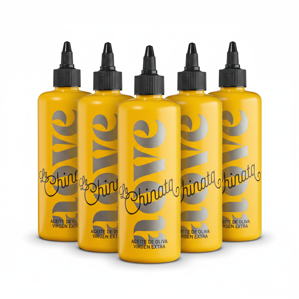 Lot de 5 bouteilles PET d'huile d'olive extra vierge 300 ml